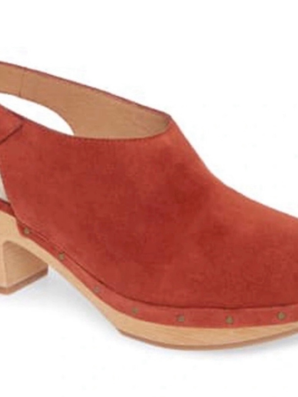 Madewell Rust Suede Slingback Mule